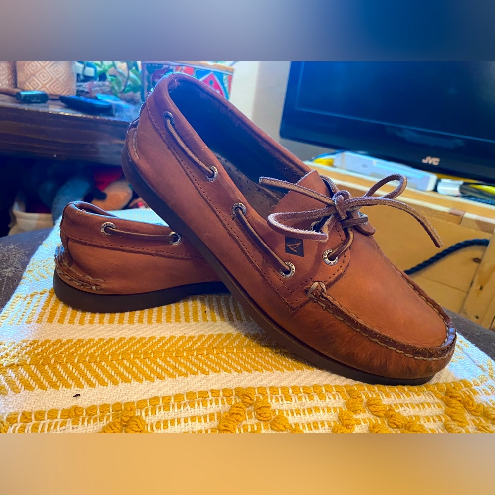 Sperry Top Sider Men’s Sz 7.5 Brown leather boat shoe